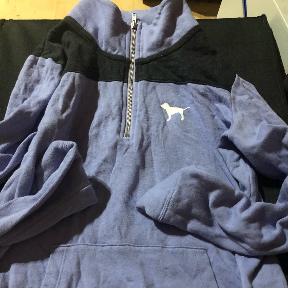Pink quarter zip sweatshirt